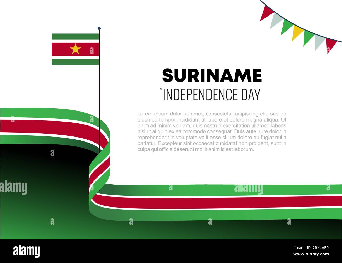 Suriname independence day background banner poster for national