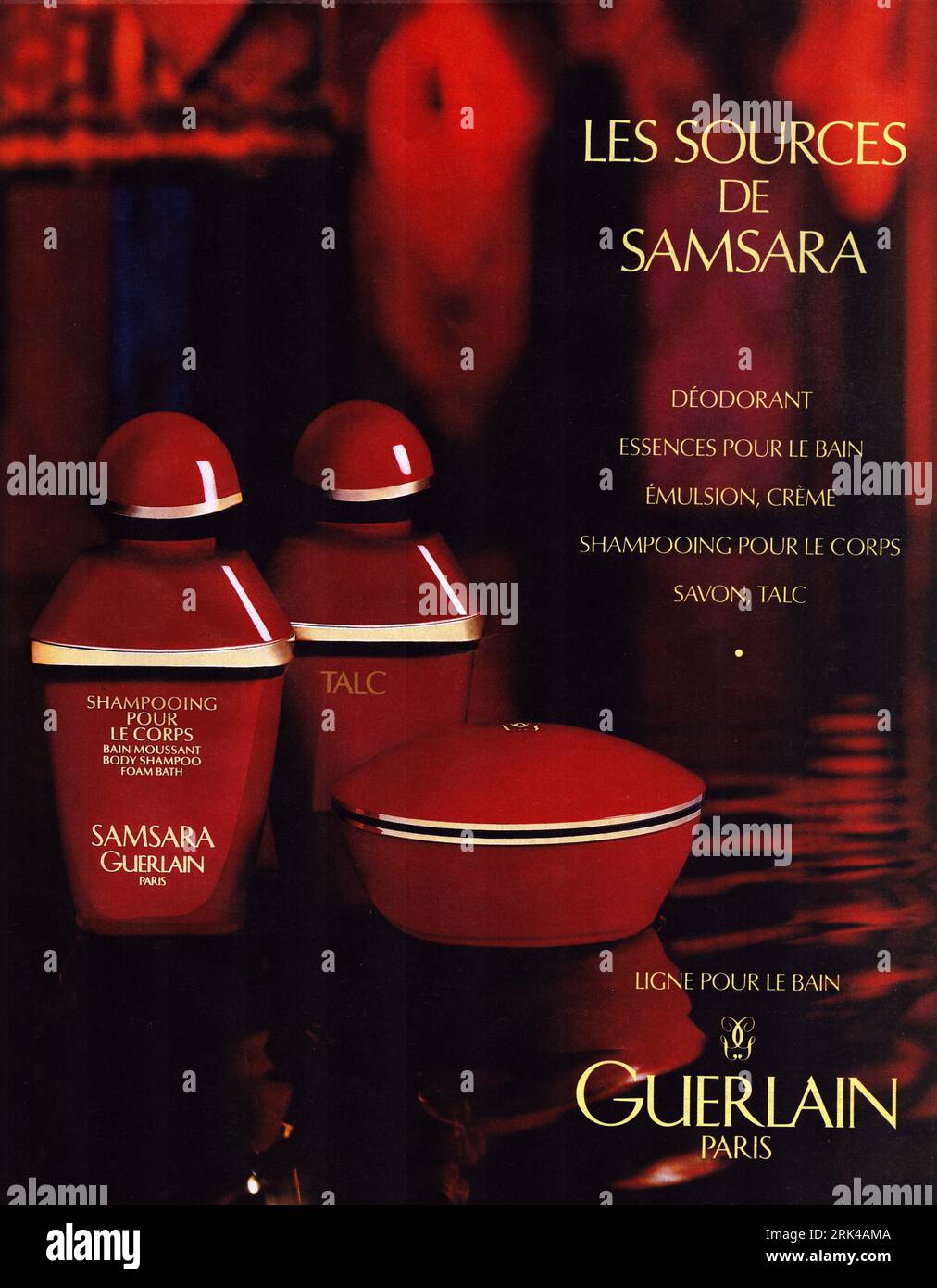 Les Sources de Samsara French Samsara advertisement Samsara publicite Guerlain Samsara commercial Stock Photo