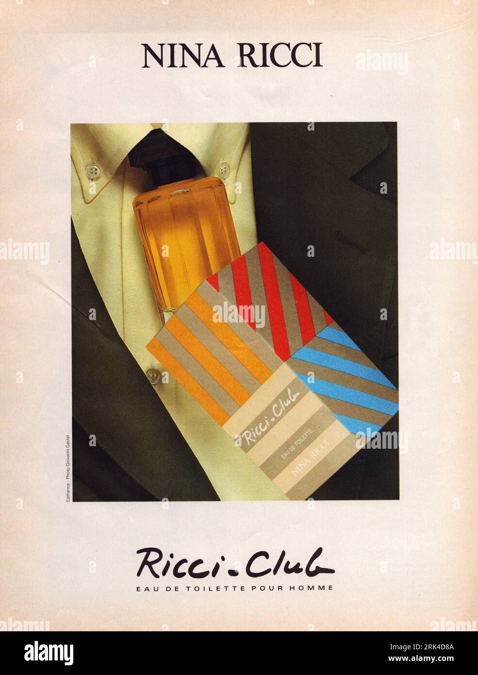 Nina Ricci Eau de Toilette Pour Homme Ricci Club Nina Ricci Perfumes advrtisement Nina Ricci commercial Stock Photo