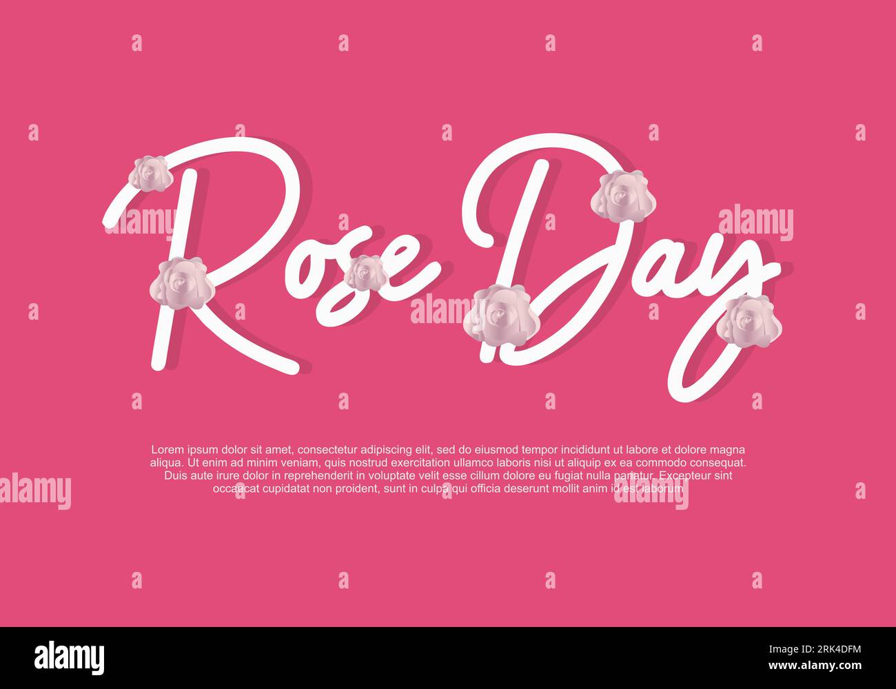 Rose day background for welfare of cancer patient with red color and