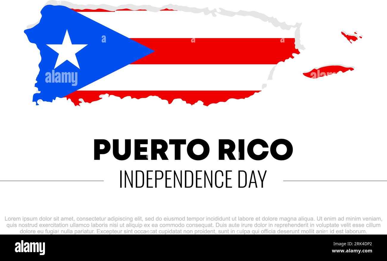 Puerto Rico independence day background on July 4 Stock Vector Image