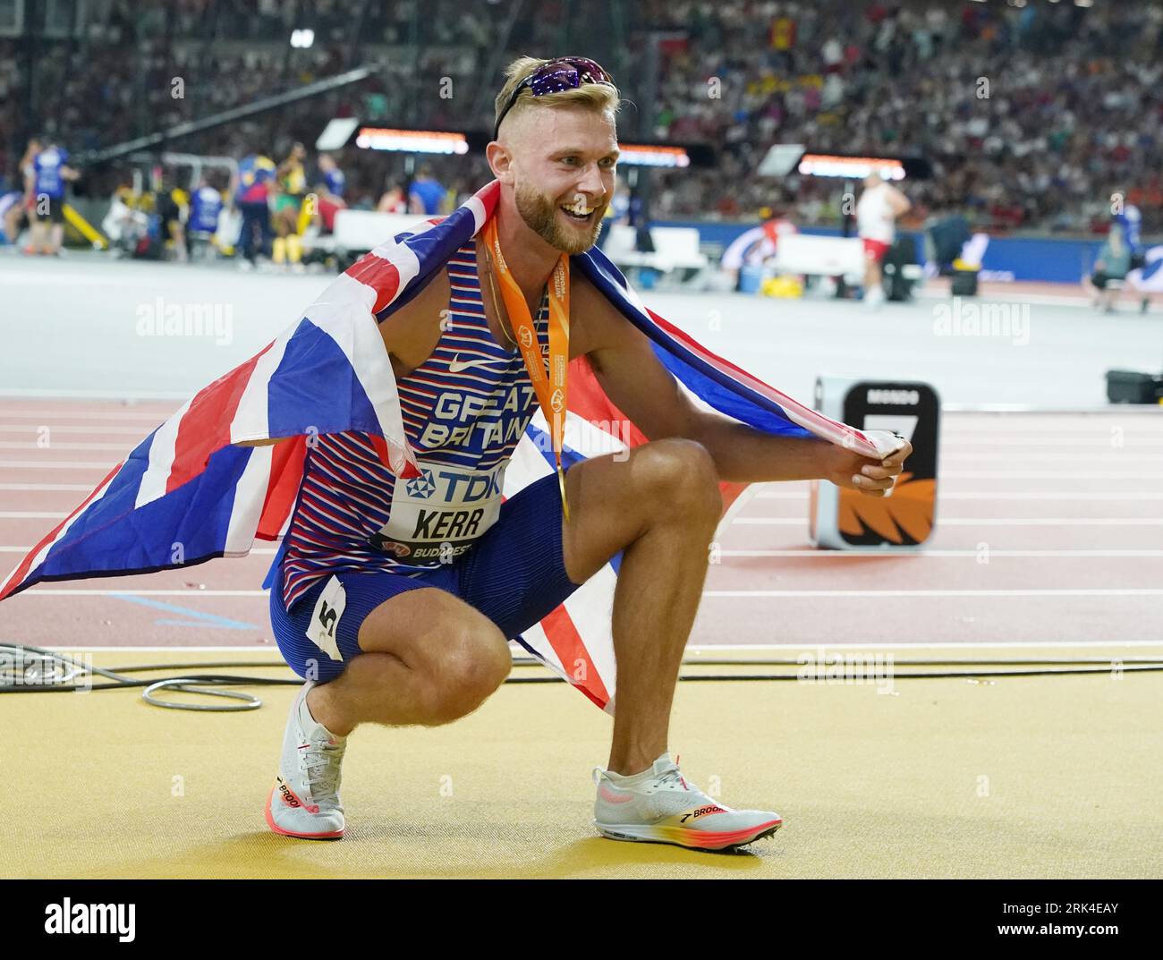 Josh Kerr (GBR) celebrating 1500m men final during the 19th edition