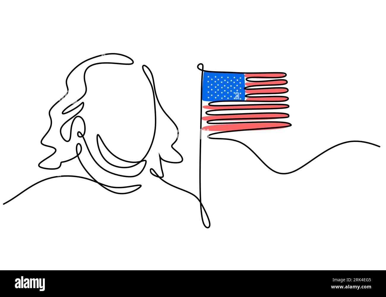 American soldier statue american flag Stock Vector Images - Alamy