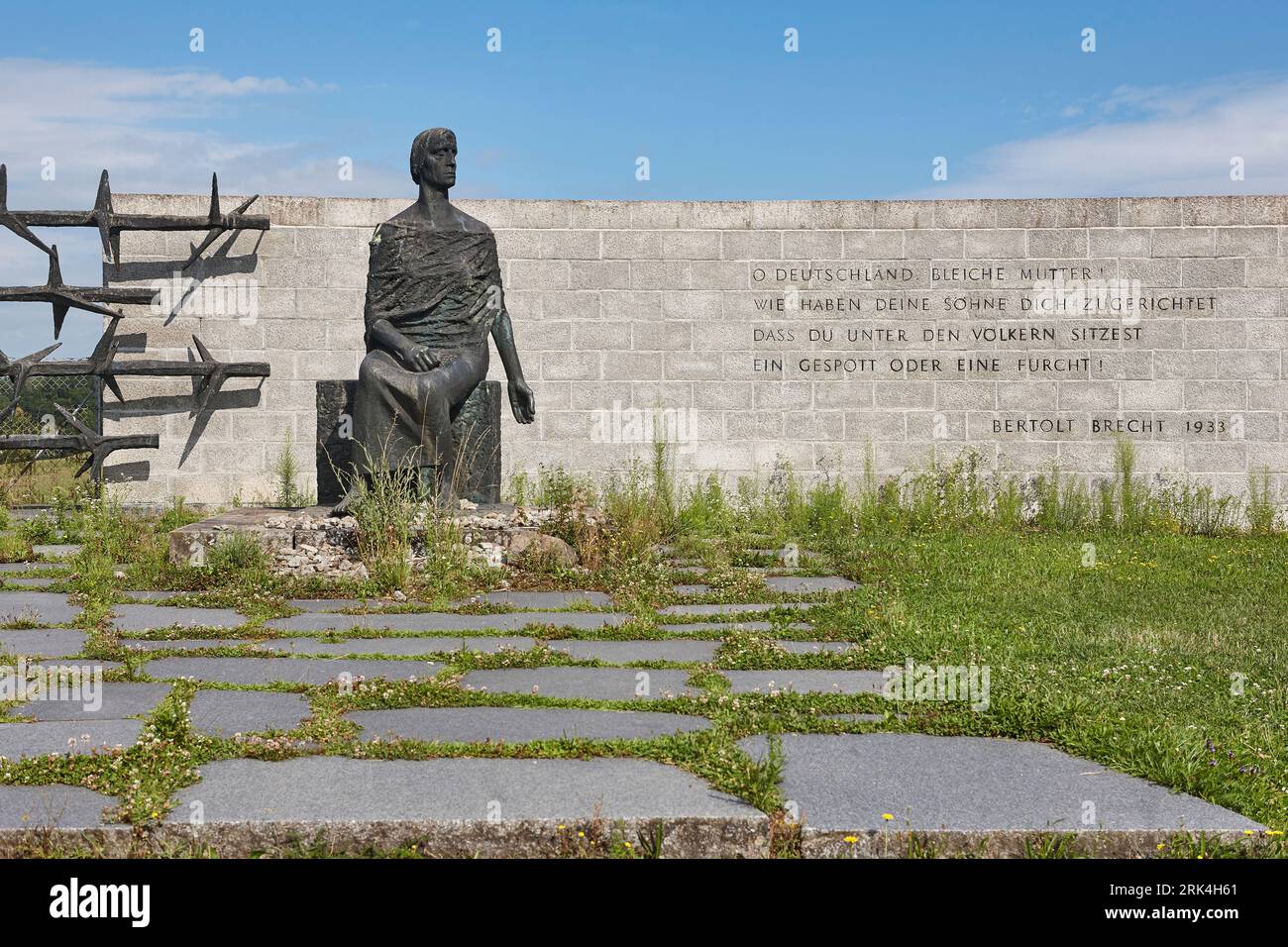 German sculpture tribute in Mauthausen memorial. Prisioners of war. Austria Stock Photo