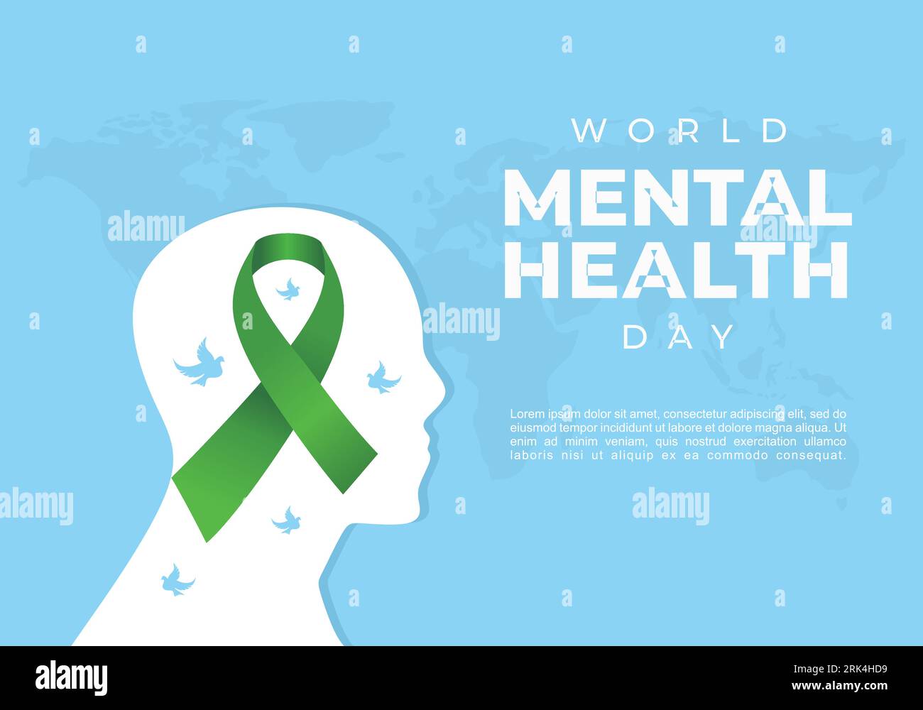 World mental health day background celebrated on october 10th Stock ...