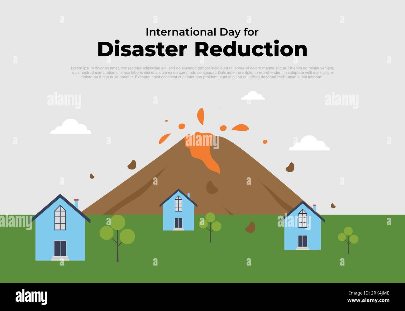 International day for Disaster Reduction celebrated on october 13. Stock Vector