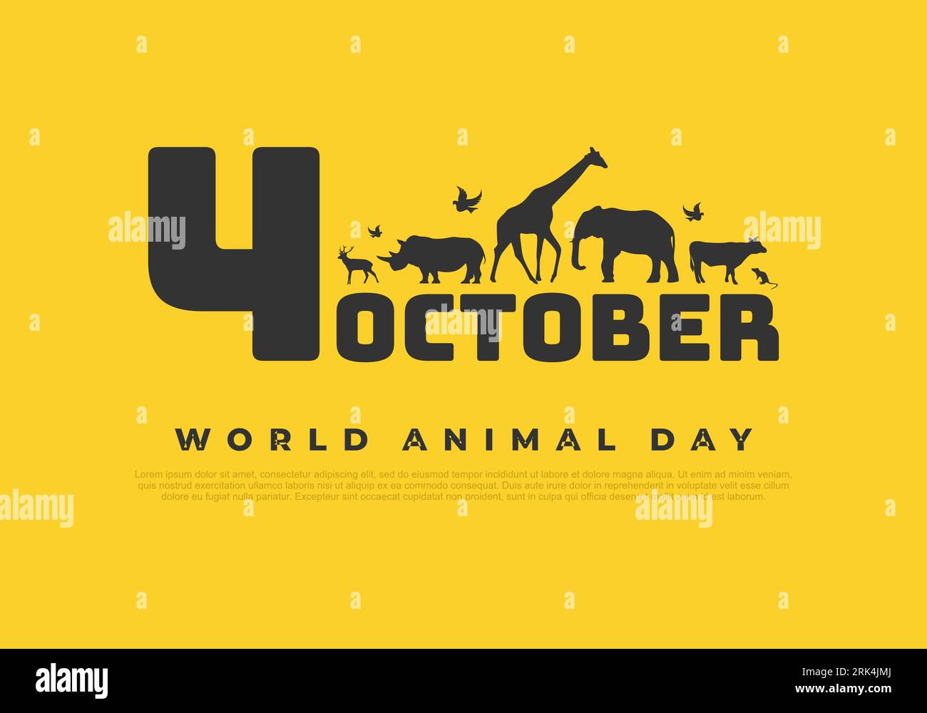 World animal day with group of animals background celebrated on october