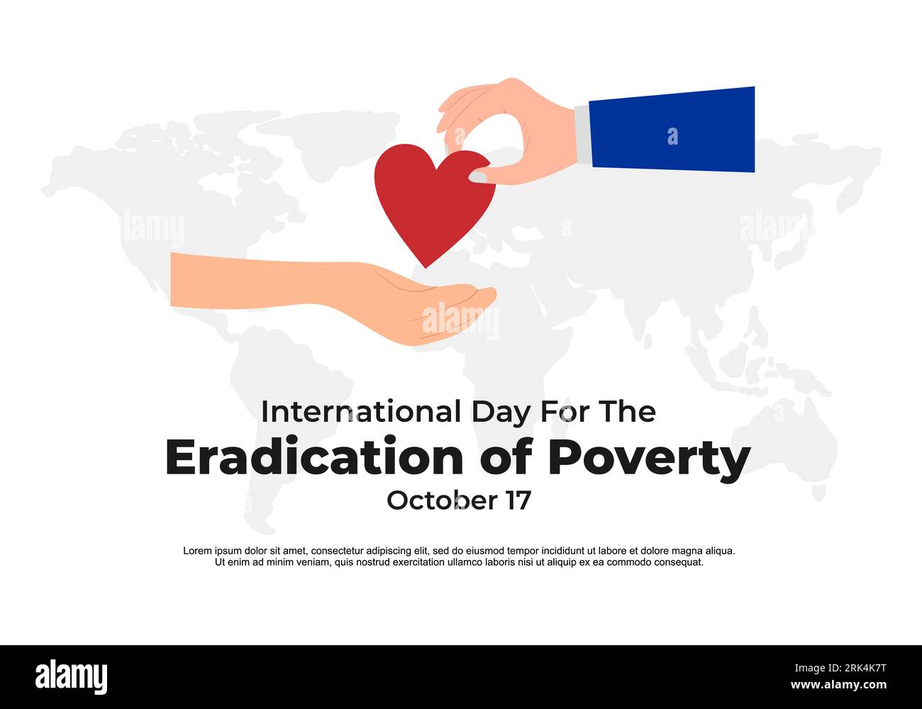 International day for the Eradication of Poverty poster on october 17. Stock Vector