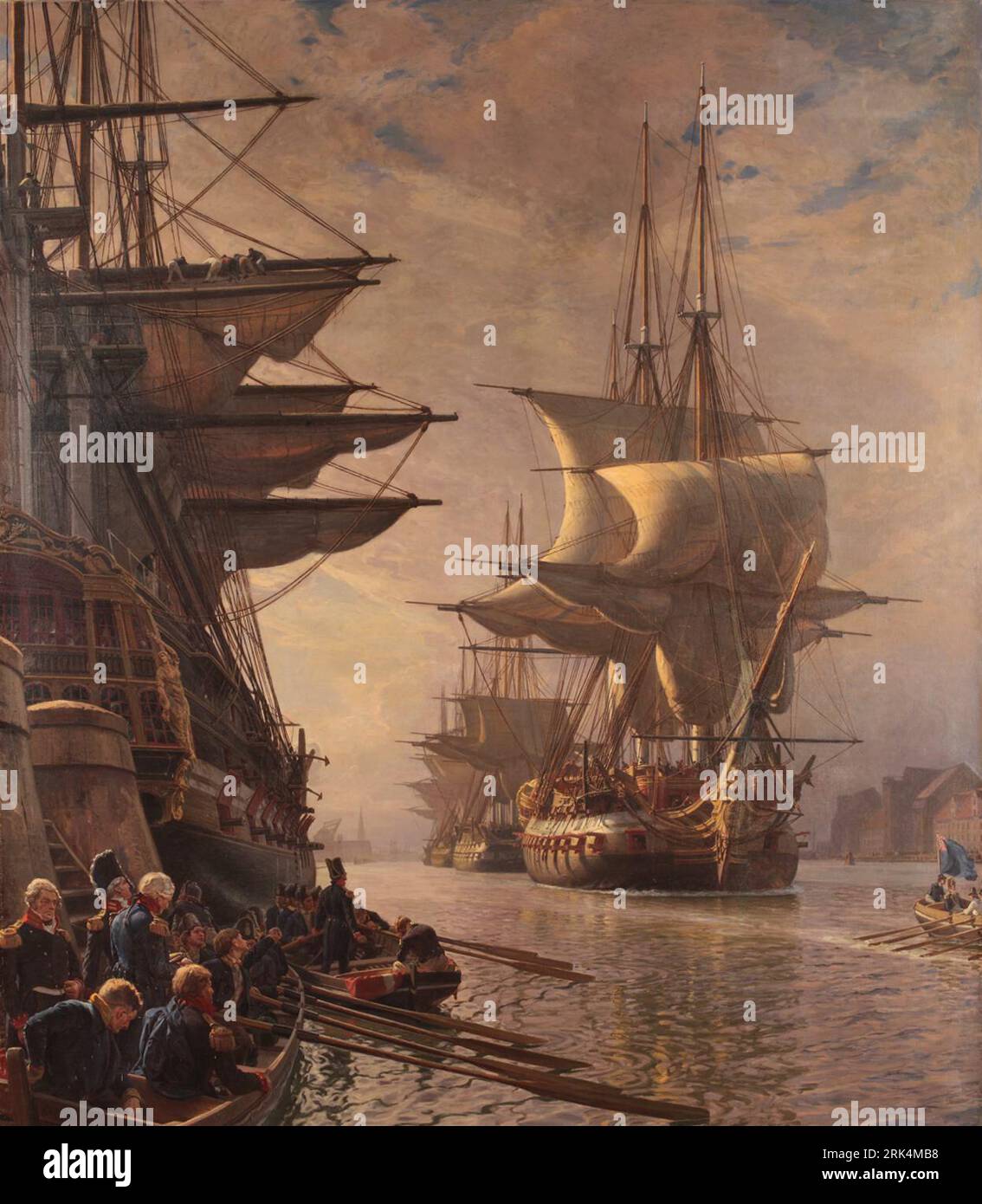 The Fleet leaves the Port the last Time 1919 by Christian Mølsted Stock ...
