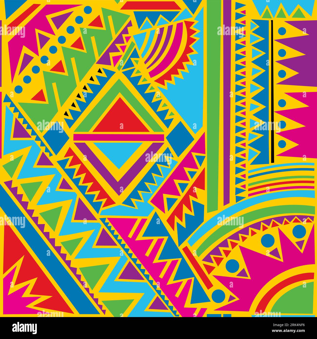 Abstract African seamless pattern in colorful style Stock Vector Image ...