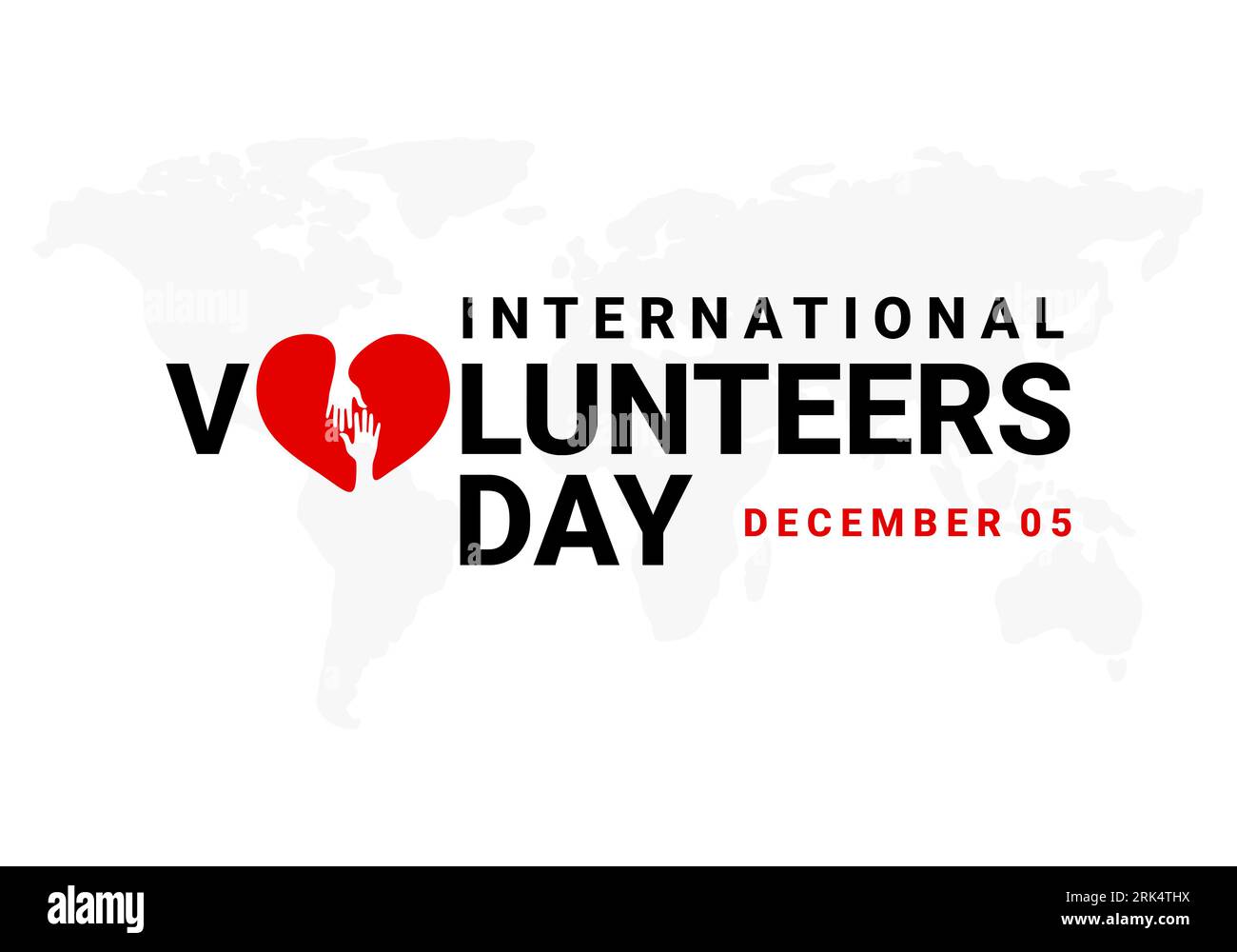 International volunteers day background celebrated on december 5 Stock