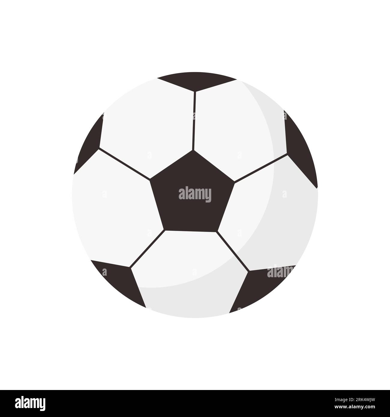 Soccer football with white ball elements with isolated on white