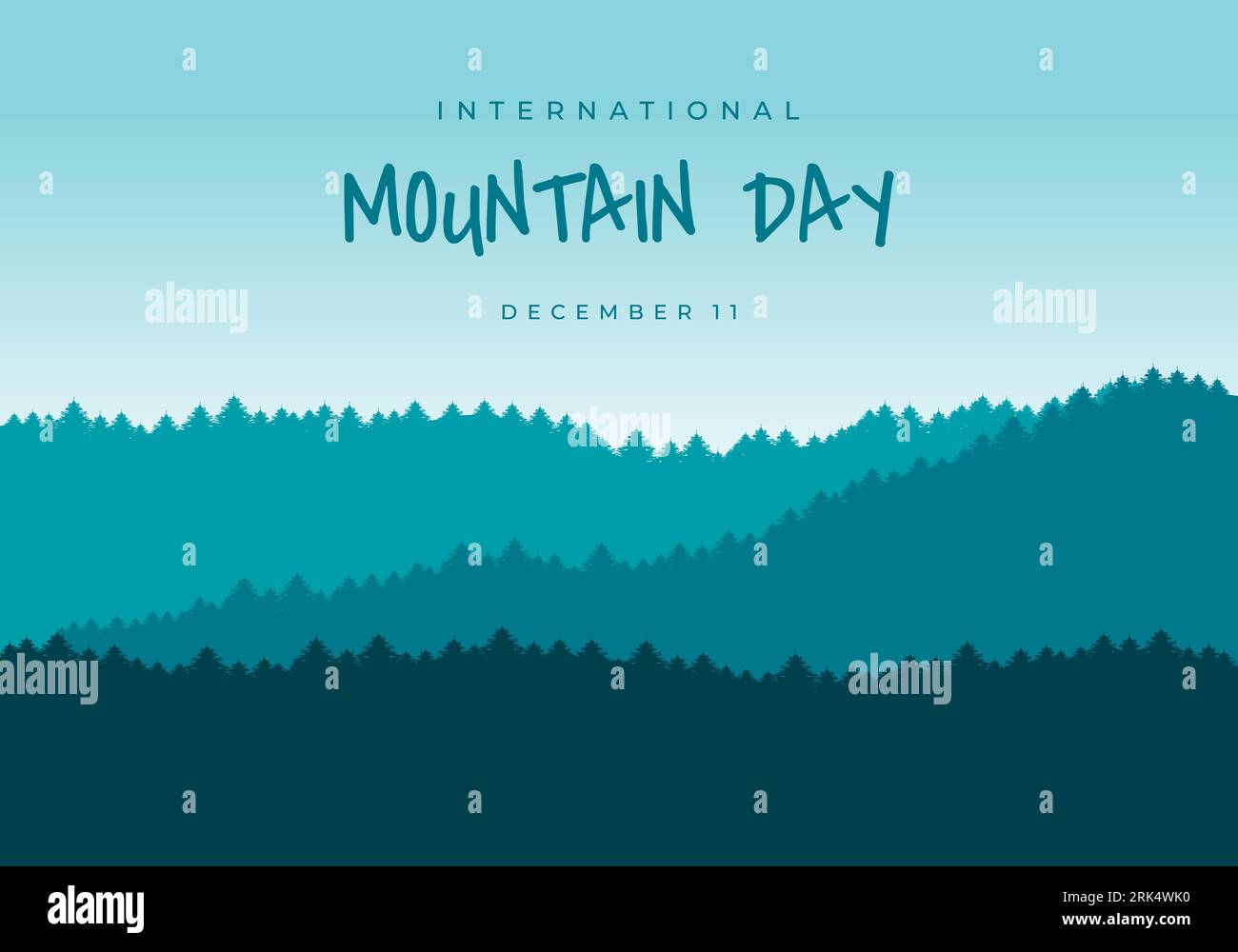 International mountain day background celebrated on december 11 Stock