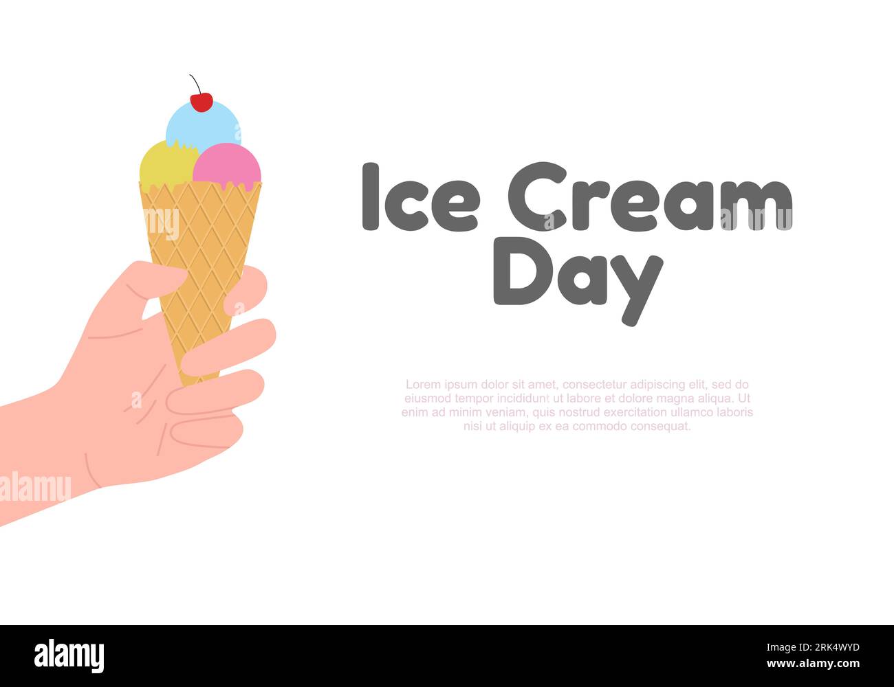 Ice cream day background celebrated on december 13 Stock Vector Image