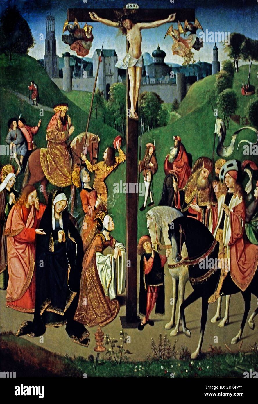 Crucifixion of Jesus 1505 by Master of the Figdor, Christ on the cross Dutch, The Netherlands, Stock Photo