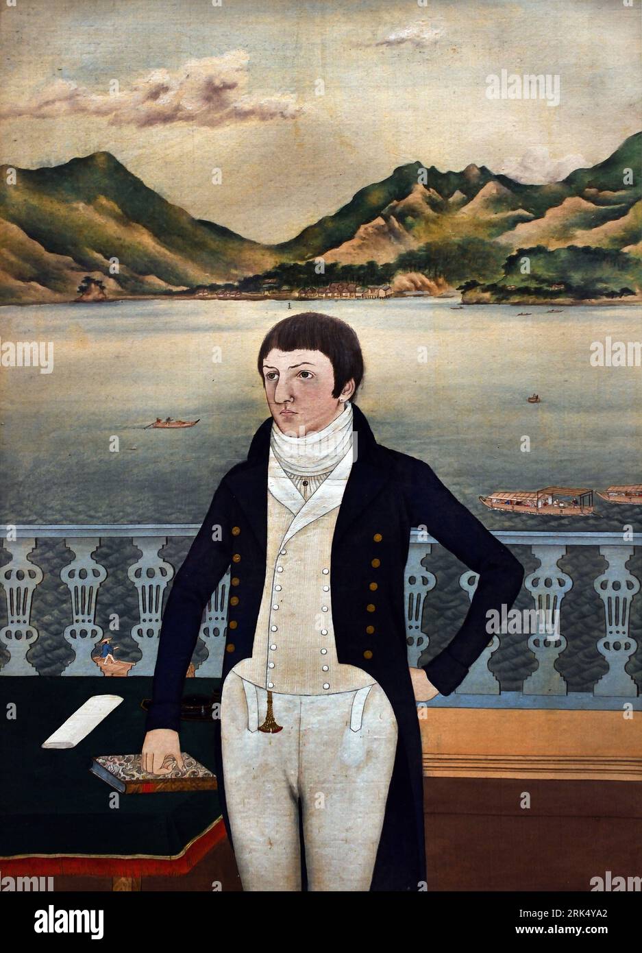 Portrait of Maarten Mak, Ishizaki Yshi 1768 1846, Japan 1800-1807 Clerk and promoted to warehouse master, Stock Photo