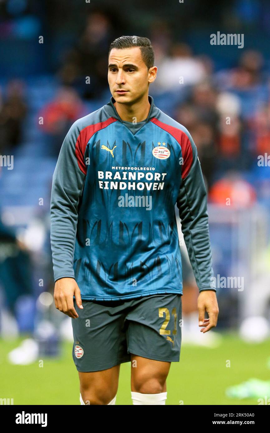 Anwar el Ghazi, striker, currently playing for PSV Eindhoven. Image taken at Training and warm up session. Stock Photo