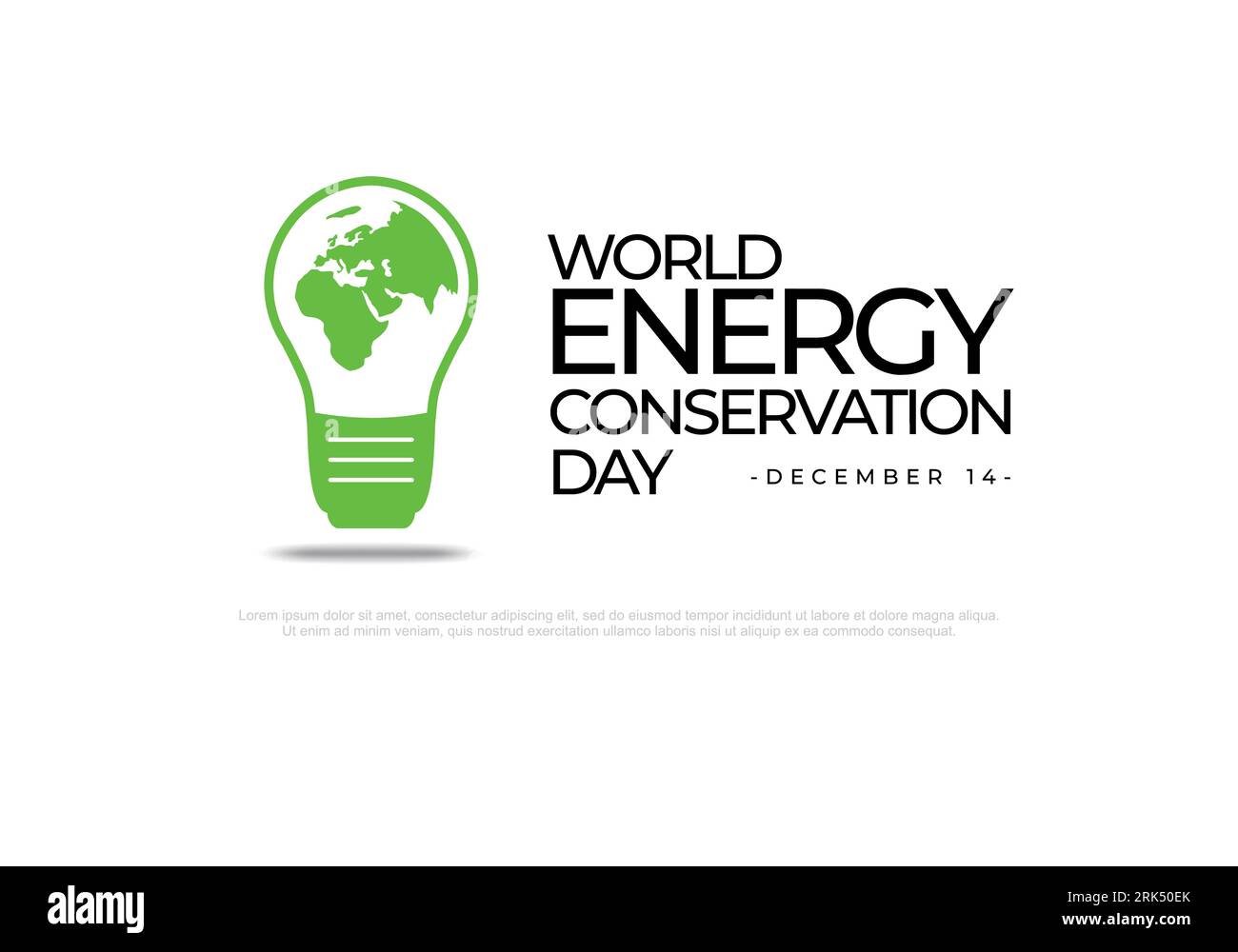 National energy conservation day background celebrated on december 14. Stock Vector