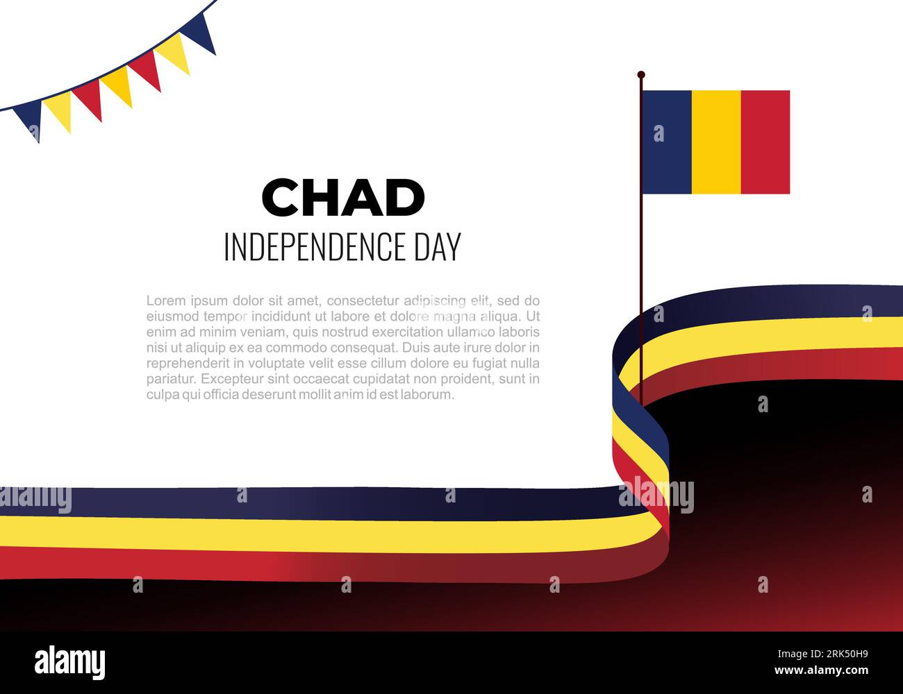 Chad independence day background banner poster celebrated on august 11