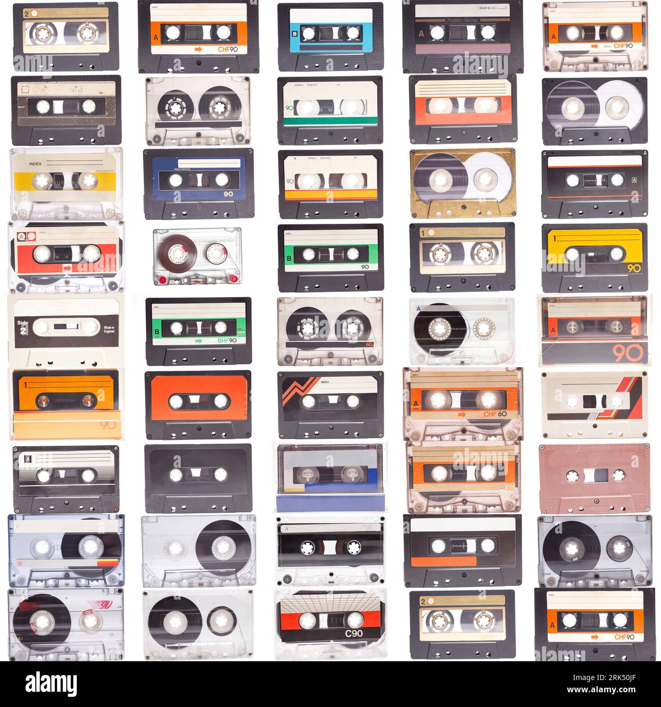Collection of various vintage audio cassettes tapes Stock Photo Alamy
