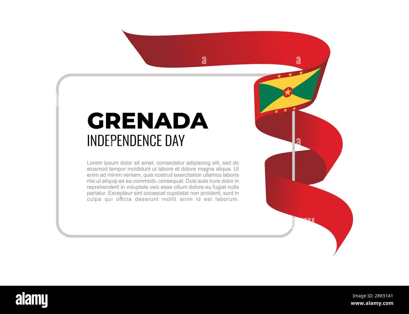 Grenada independence day background celebrated on february 7 Stock Vector