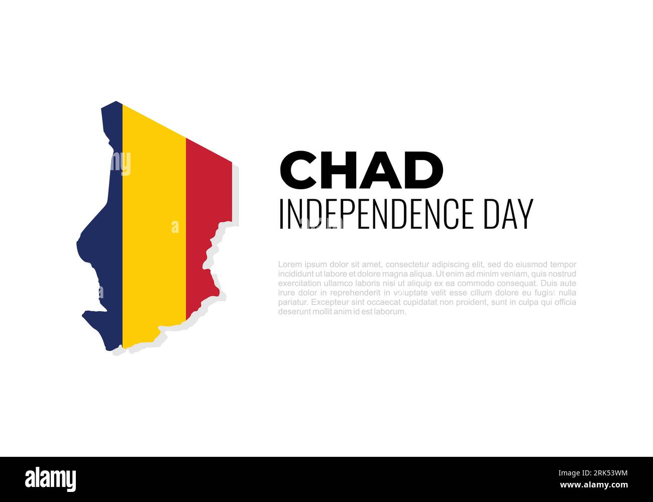 Chad independence day background banner poster celebrated on august 11