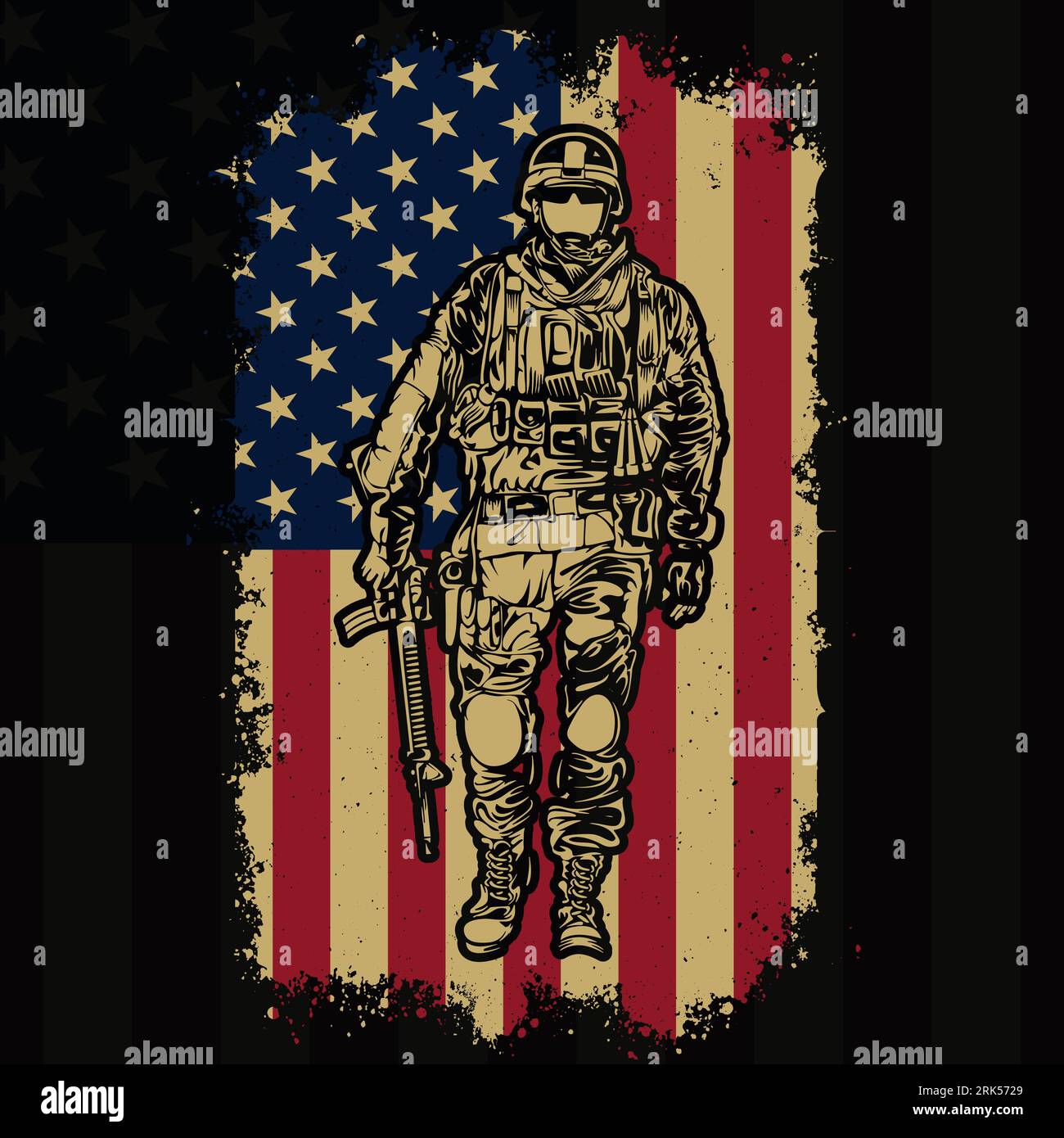 Proud U.S. 4th of July T-Shirt Veteran T-Shirt Design | us army navy veteran vector illustration with us flag for t-shirt, poster |  American Veteran Stock Vector