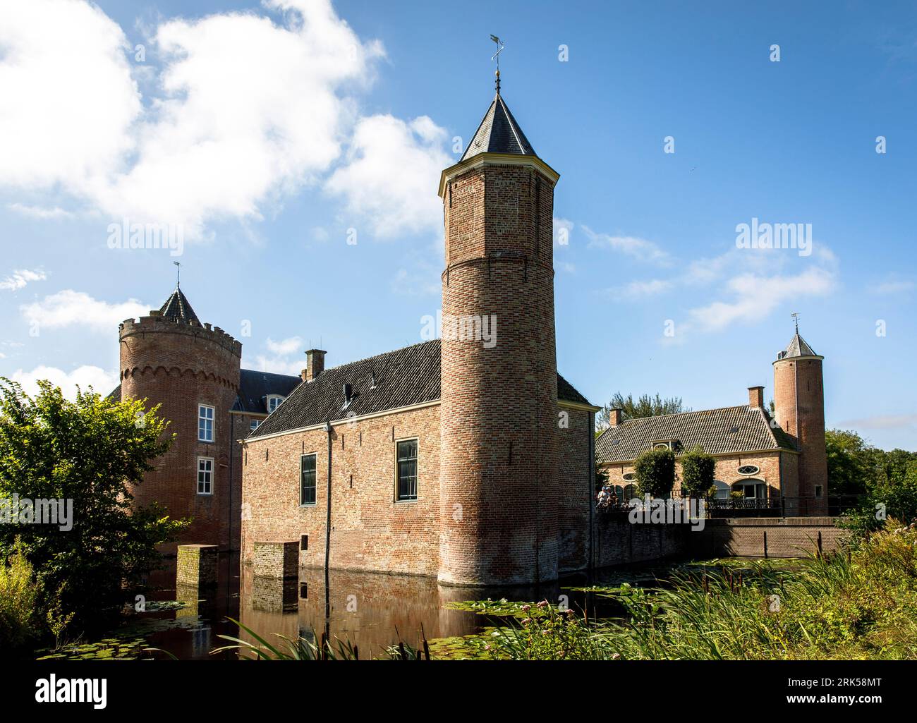 castle Westhove near Domburg on the peninsula Walcheren, Zeeland, Netherlands. Schloss Westhove bei Domburg auf Walcheren, Zeeland, Niederlande. Stock Photo