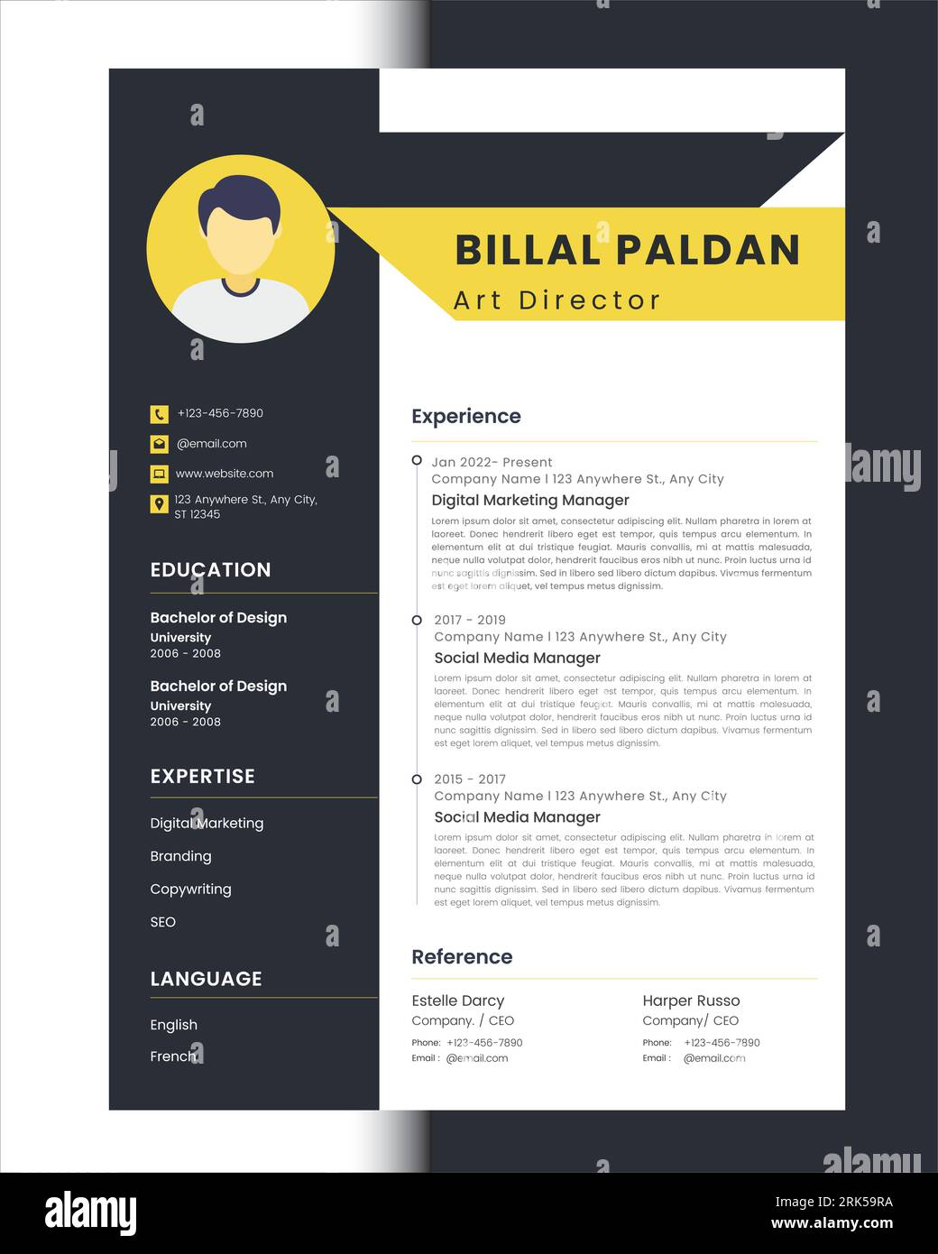 Professional Modern CV Resume Stock - Professional Modern Cv Resume 2RK59RA