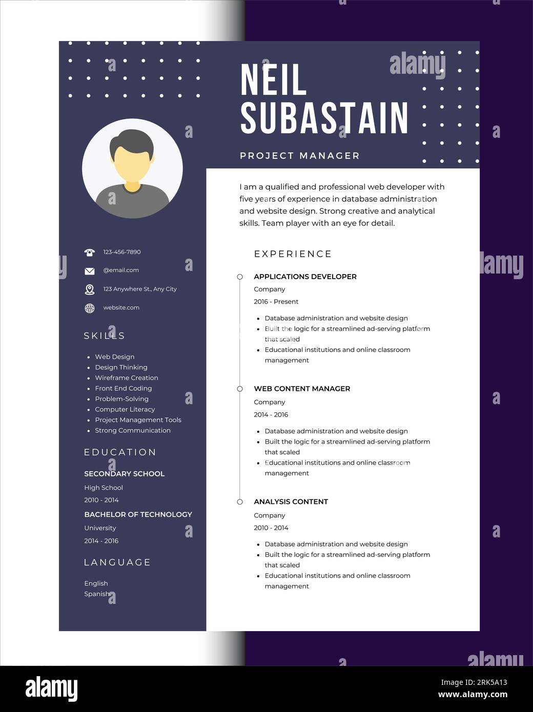Elegant Corporate CV Resume Stock - Elegant Corporate Cv Resume 2RK5A13