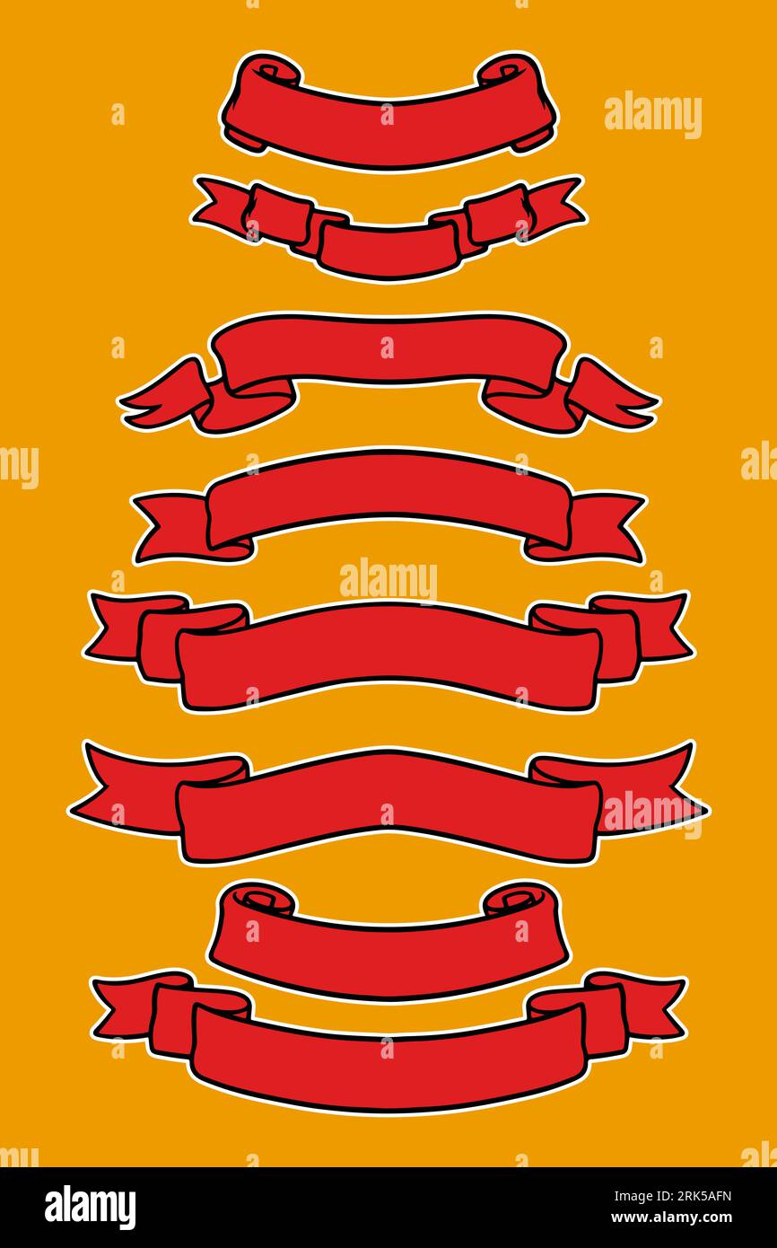 ribbon banner set vector illustration Stock Vector Image & Art - Alamy