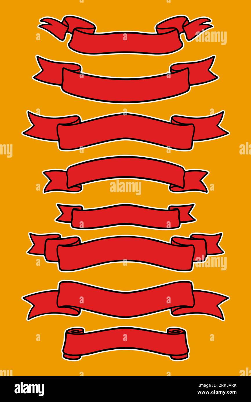 ribbon banner set vector illustration Stock Vector Image & Art - Alamy