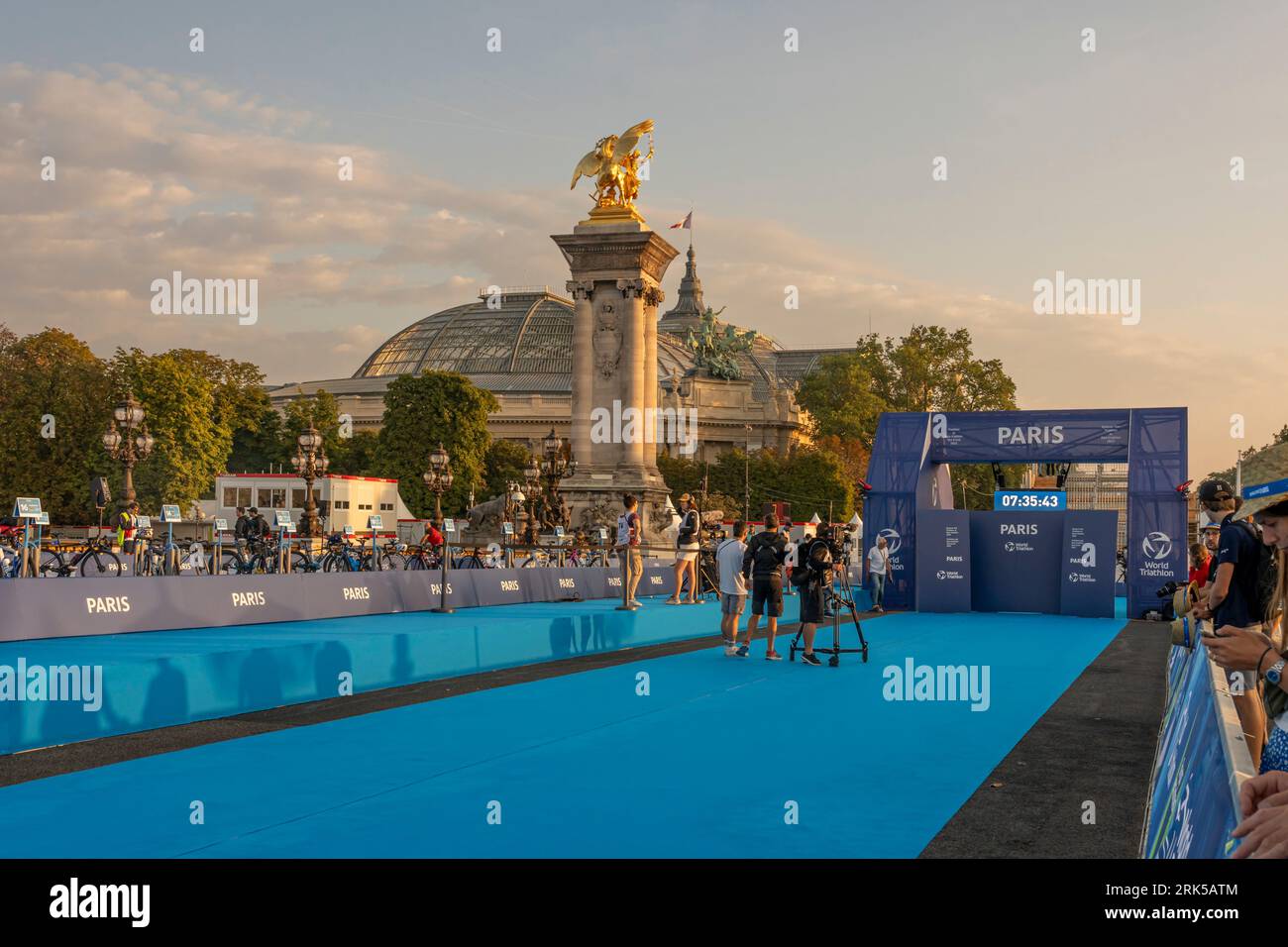 Paris, France 08 17 2023 Paris 2024 triathlon test event. View of
