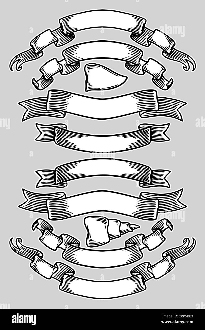 ribbon banner set vector illustration Stock Vector Image & Art - Alamy