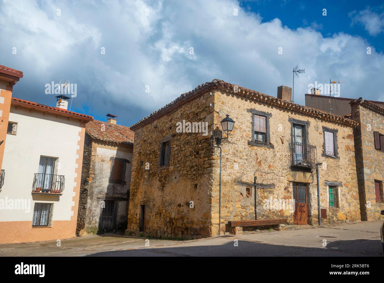 Traditional architecture. Pradena del Rincon, Madrid province, Spain. Stock Photo