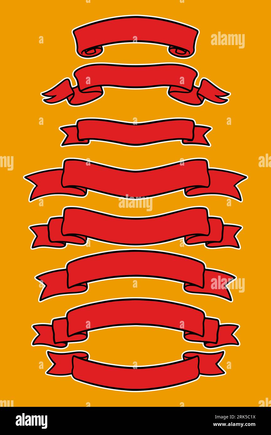 ribbon banner set vector illustration Stock Vector Image & Art - Alamy