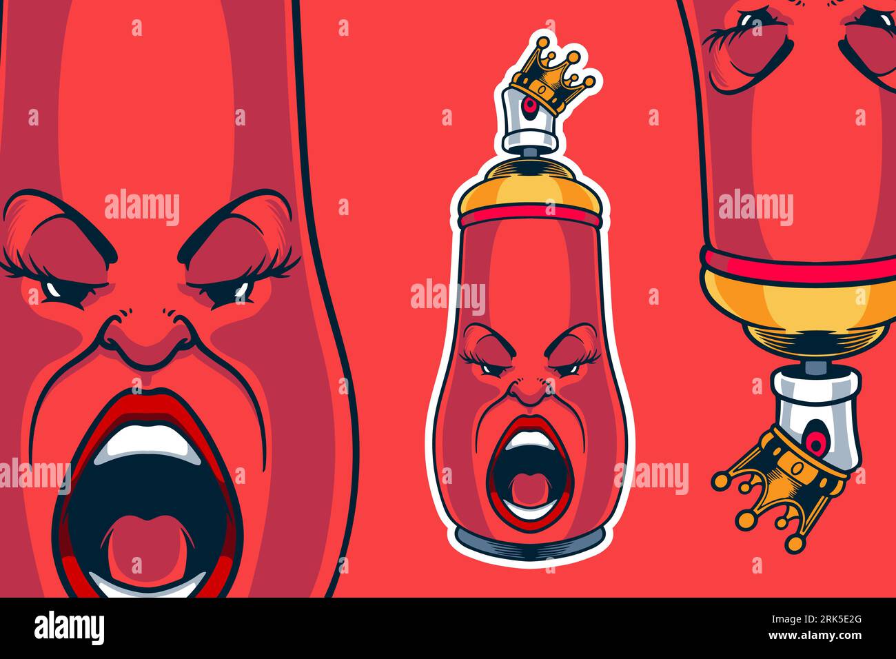 spray can graffiti mascot vector illustration Stock Vector Image & Art ...