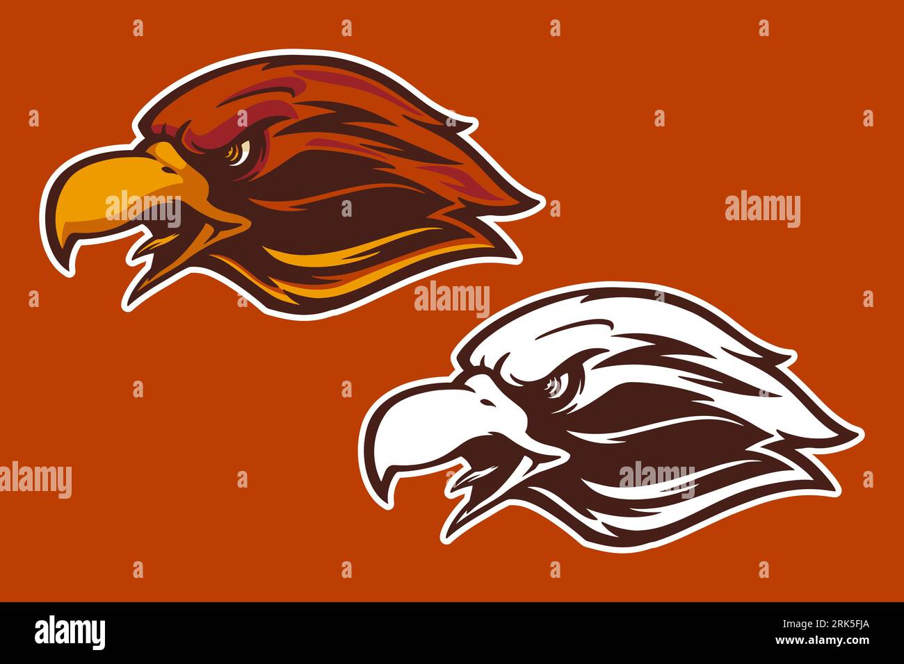 eagle head mascot vector illustration cartoon style Stock Vector Image ...