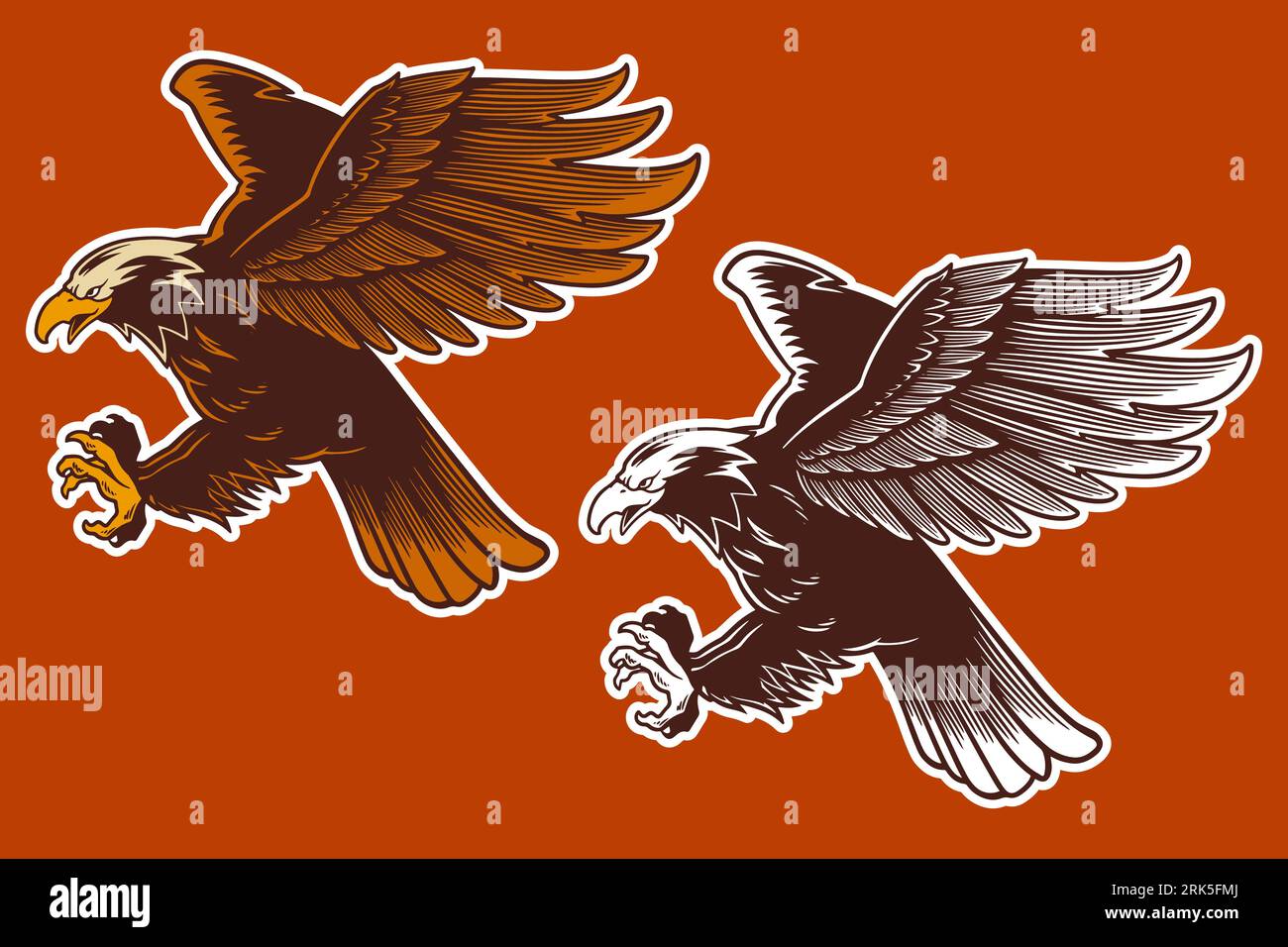 eagle mascot vector illustration cartoon style Stock Vector Image & Art ...