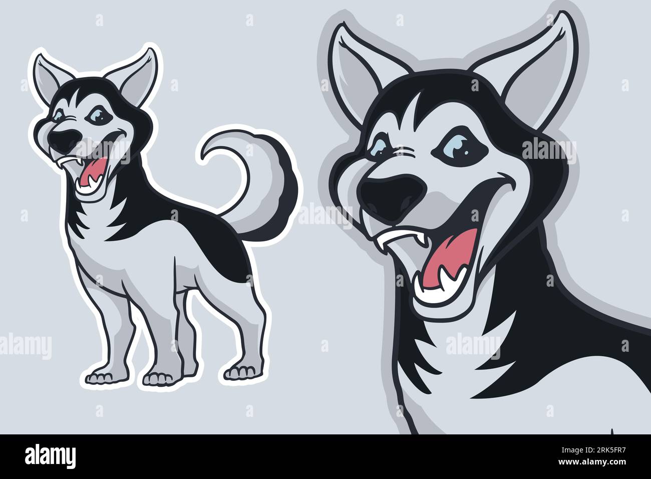 husky dog vector illustration cartoon style Stock Vector Image & Art ...