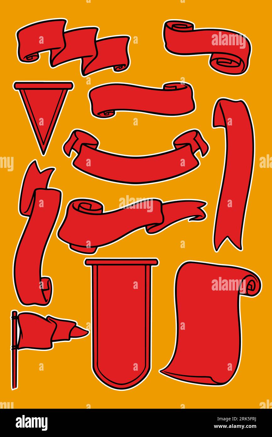 ribbon banner set vector illustration Stock Vector Image & Art - Alamy