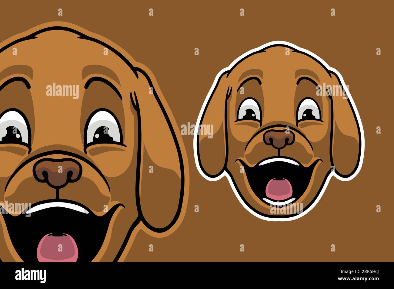 dog head mascot vector illustration cartoon style Stock Vector Image ...