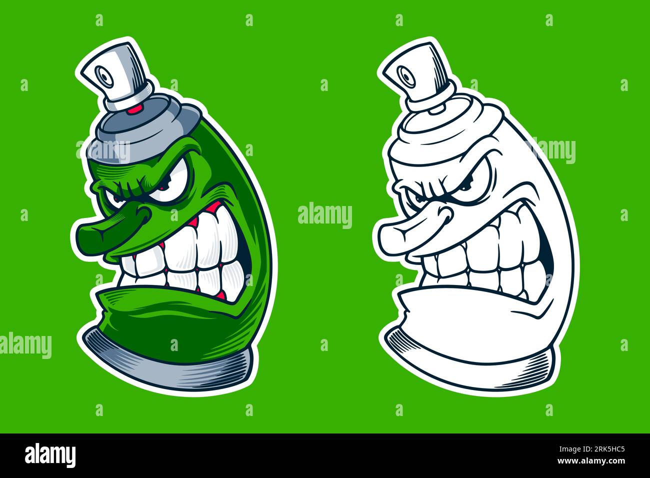 spray can graffiti mascot vector illustration Stock Vector Image & Art ...