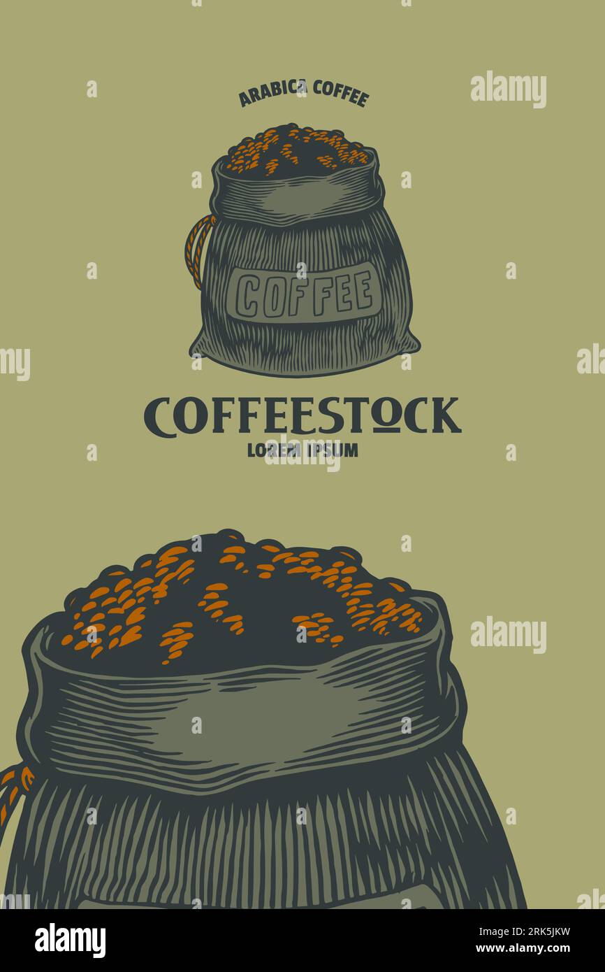 bag of coffee bean vector illustration Stock Vector Image & Art - Alamy