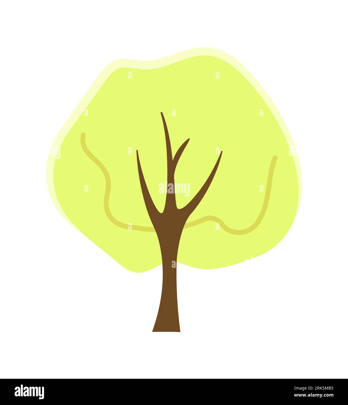 Decorative park tree semi flat colour vector object Stock Vector Image ...