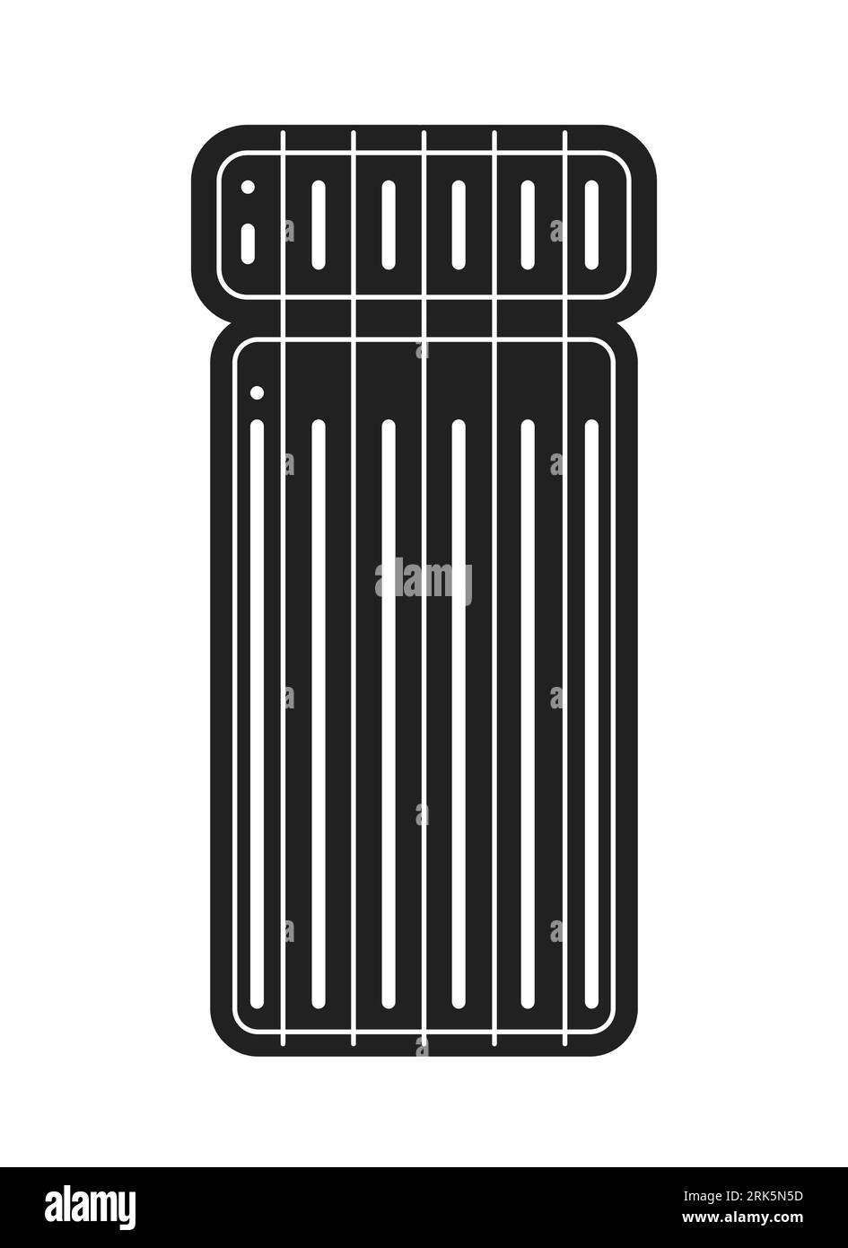 Inflatable mattress for swimming in pool monochrome flat vector object Stock Vector