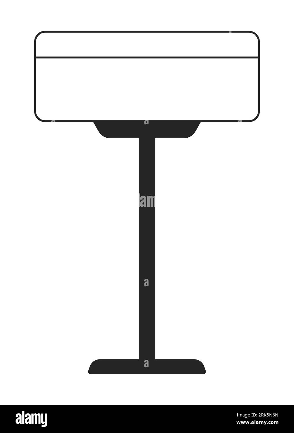 Comfortable spinning chair flat monochrome isolated vector object Stock Vector