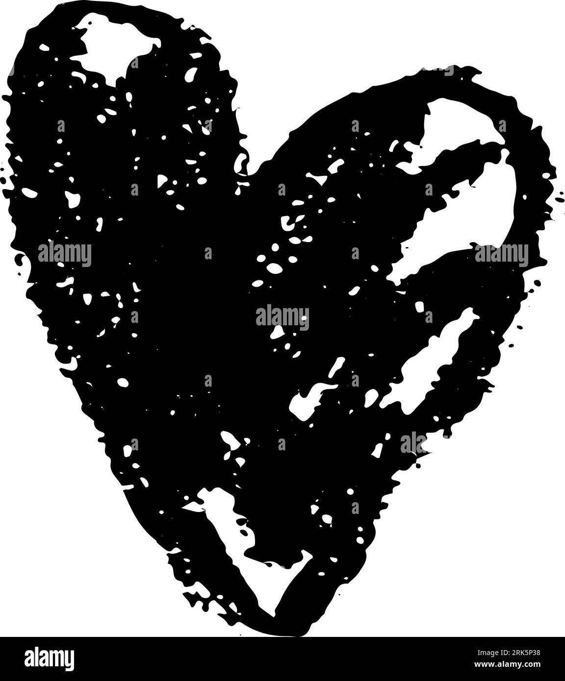 Hand Drawn Chalk Grunge Heart Stock Vector Image & Art - Alamy