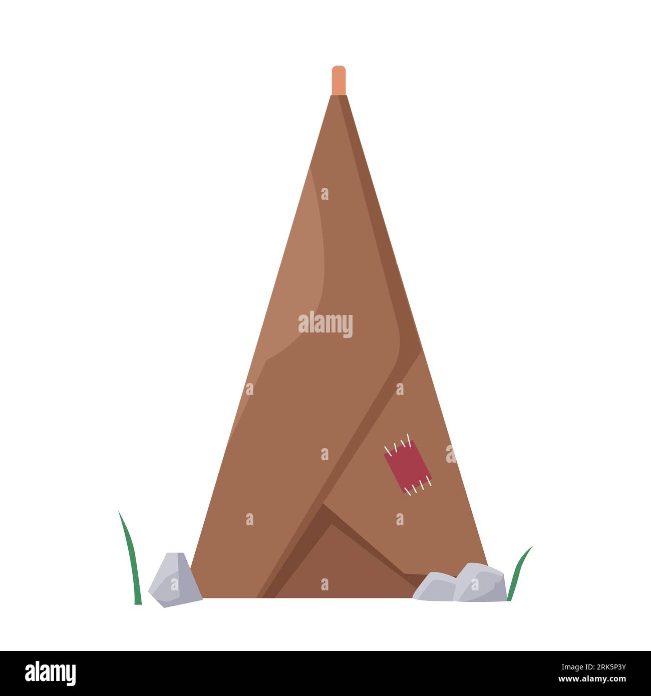 Stone age house. Primitive life and lifestyle, ancient wildlife