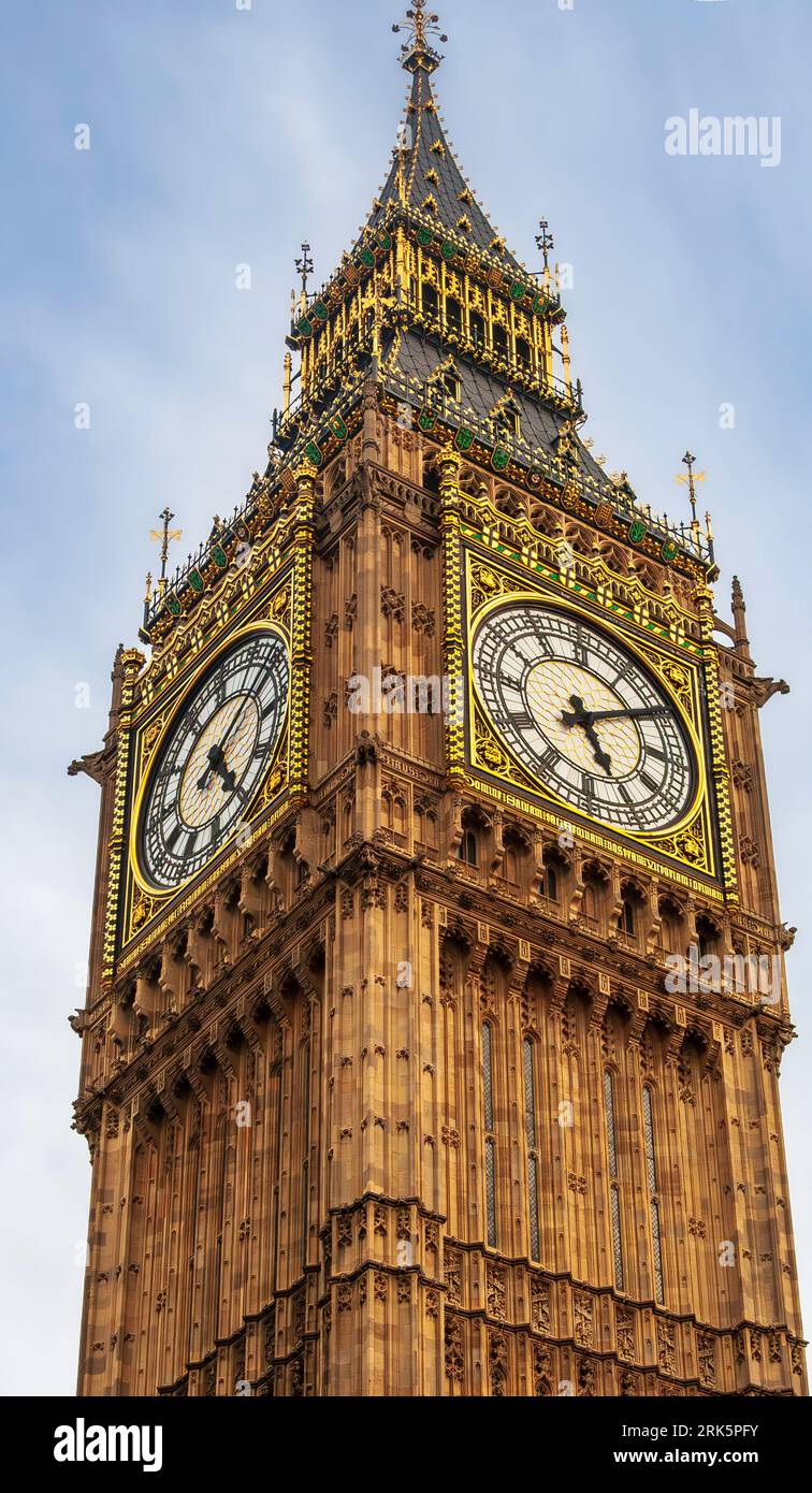 Elizabeth Tower, home of Big Ben in London, UK Stock Photo